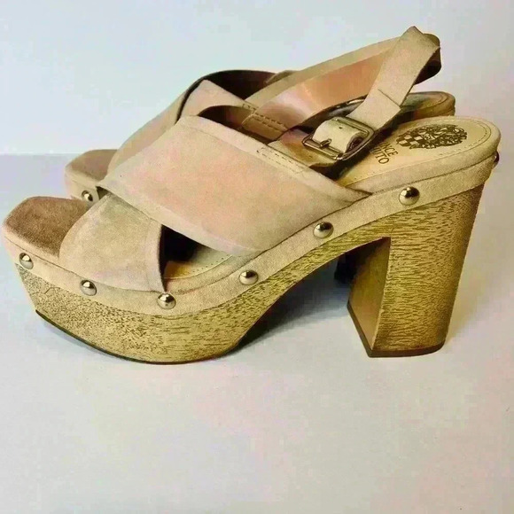 NEW! Vince Camuto Jenevya Suede Platform Sandal - Picture 1 of 7